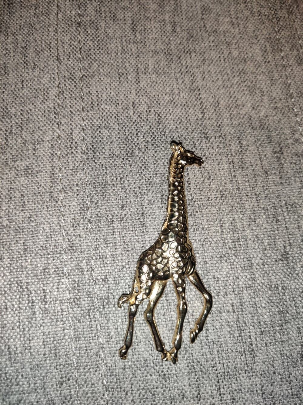 Vintage Gold Tone Giraffe Brooch Beautiful